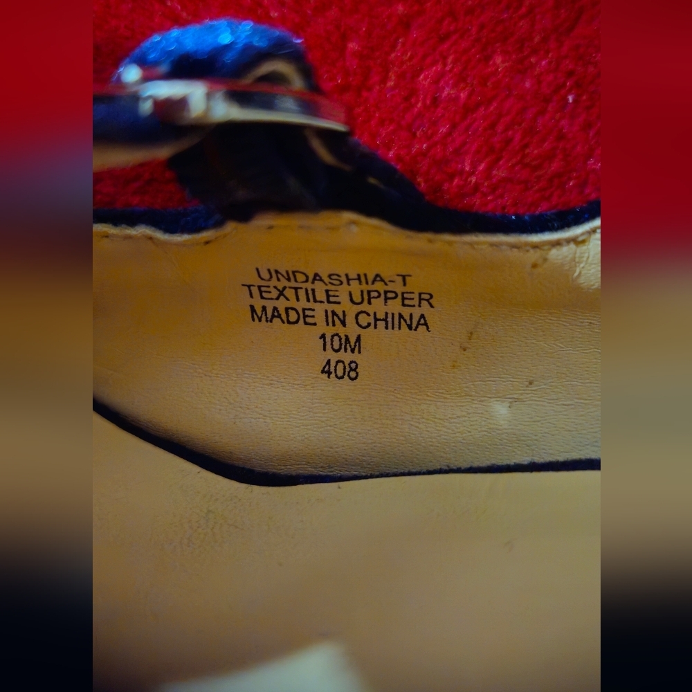 Unisa Navy Blue Velvet Strappy with Buckles Women Shoes - Size 10 - Picture 5 of 7